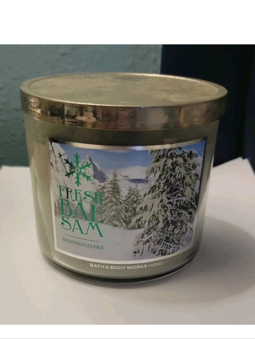RETIRED Bath Body Works Home FRESH BALSAM 3 Wick Candle 14.5 oz NEW USA Holiday - Picture 1 of 5